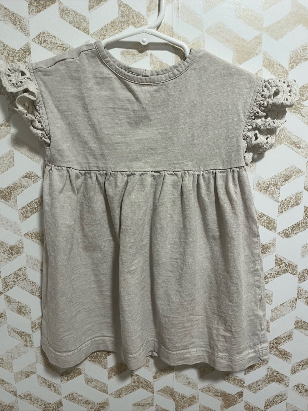 Gymboree Cream Crochet Sleeve 18-24M Dress
